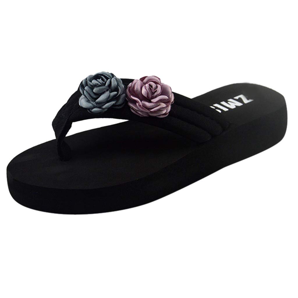 Women's Low Wedge Flip Flops - Comfortable Non-Slip Summer Sandals for Beach, Pool & Vacation (Sizes 8 & 11) - Cushioned Flat Slippers for Walking, Travel & Relaxation