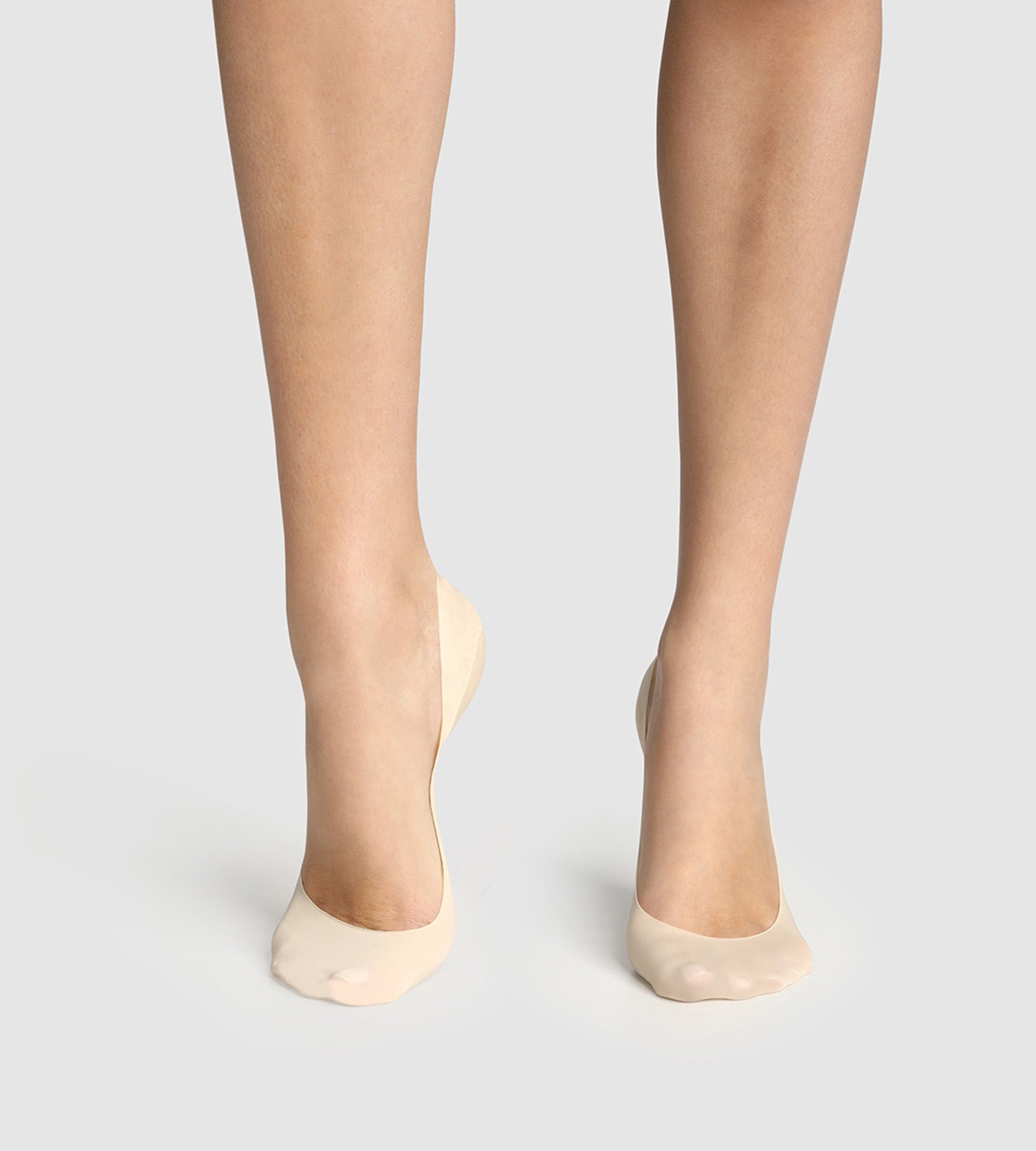 2 Pairs Medium Cut Natural Foot Protectors - InvisiFit by Dim - Prevent Blisters & Discomfort for All-Day Wear (Ideal for Shoes, Sandals & Heels)