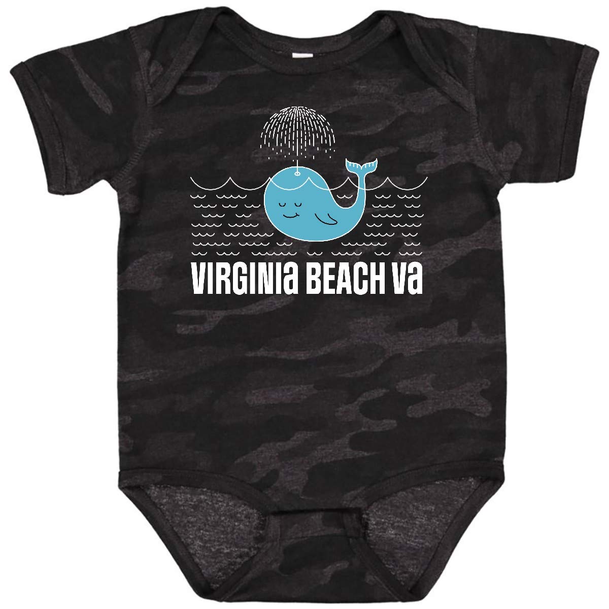 Inktastic Virginia Beach VA Cute Vacation Gift Baby Bodysuit - Soft Cotton Onesie for Newborns & Infants - Perfect Beach Souvenir & Family Travel Outfit