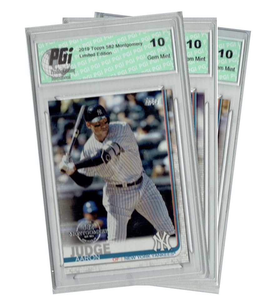 2019 Topps 582 Montgomery #145 Baseball Card PGI 10 Graded - NL Nails Collection | Perfect for Sports Memorabilia Displays & Collector Investments