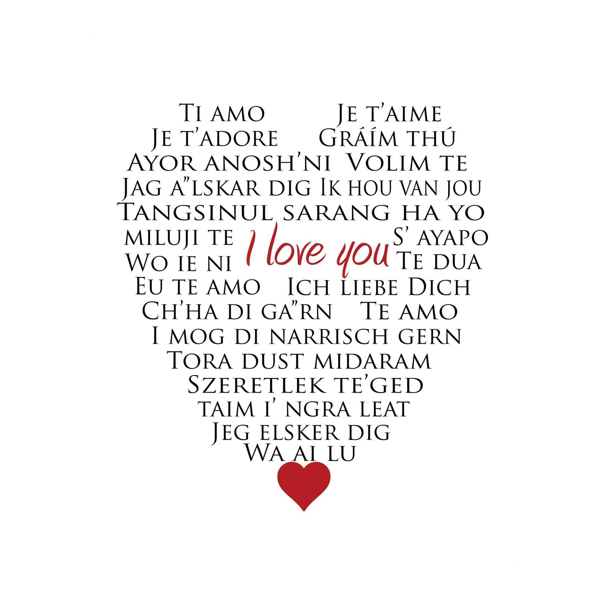 Global Love Languages Wall Art Print - Inspirational Spiritual Home Decor for Bedroom & Office - Romantic Gift for Partner, Newlywed, Spouse - Unframed 8x10 Inch - Perfect for Valentine's Day, Anniversary & Wedding Decor