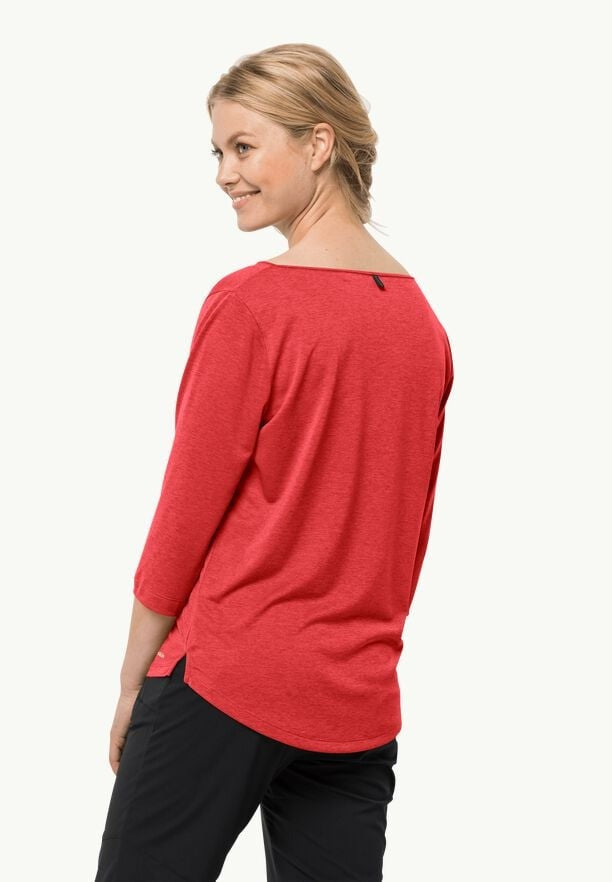 Jack Wolfskin Pack & Go 3/4 Sleeve Women's T-Shirt - Lightweight Quick-Dry Travel & Hiking Top for Outdoor Adventures