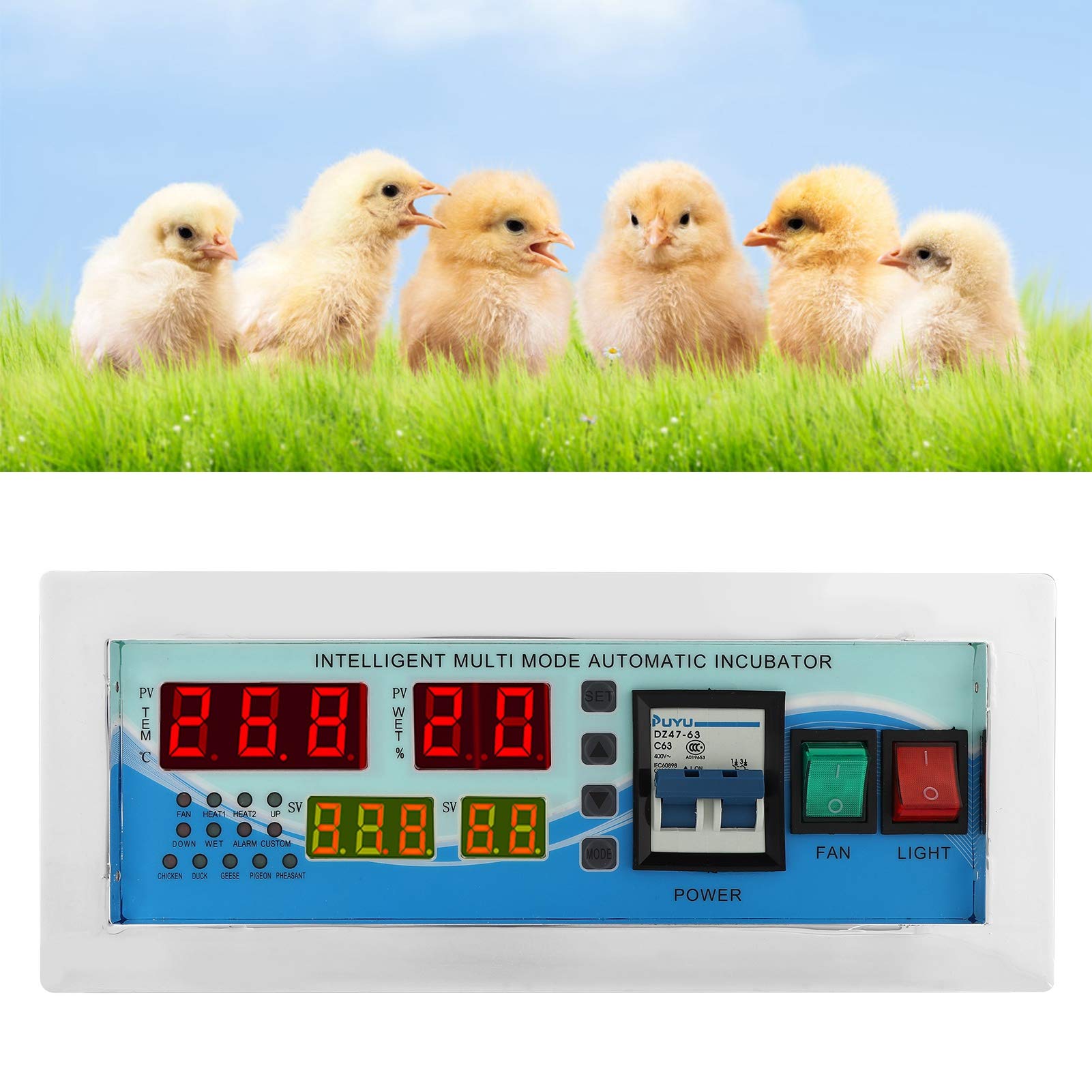 Digital Egg Incubator Controller - High Accuracy Temperature & Humidity Monitor with LCD Display for Chicken, Goose, Quail & Duck Eggs (180-240V) | Perfect for Poultry Farming & Hatching Eggs at Home