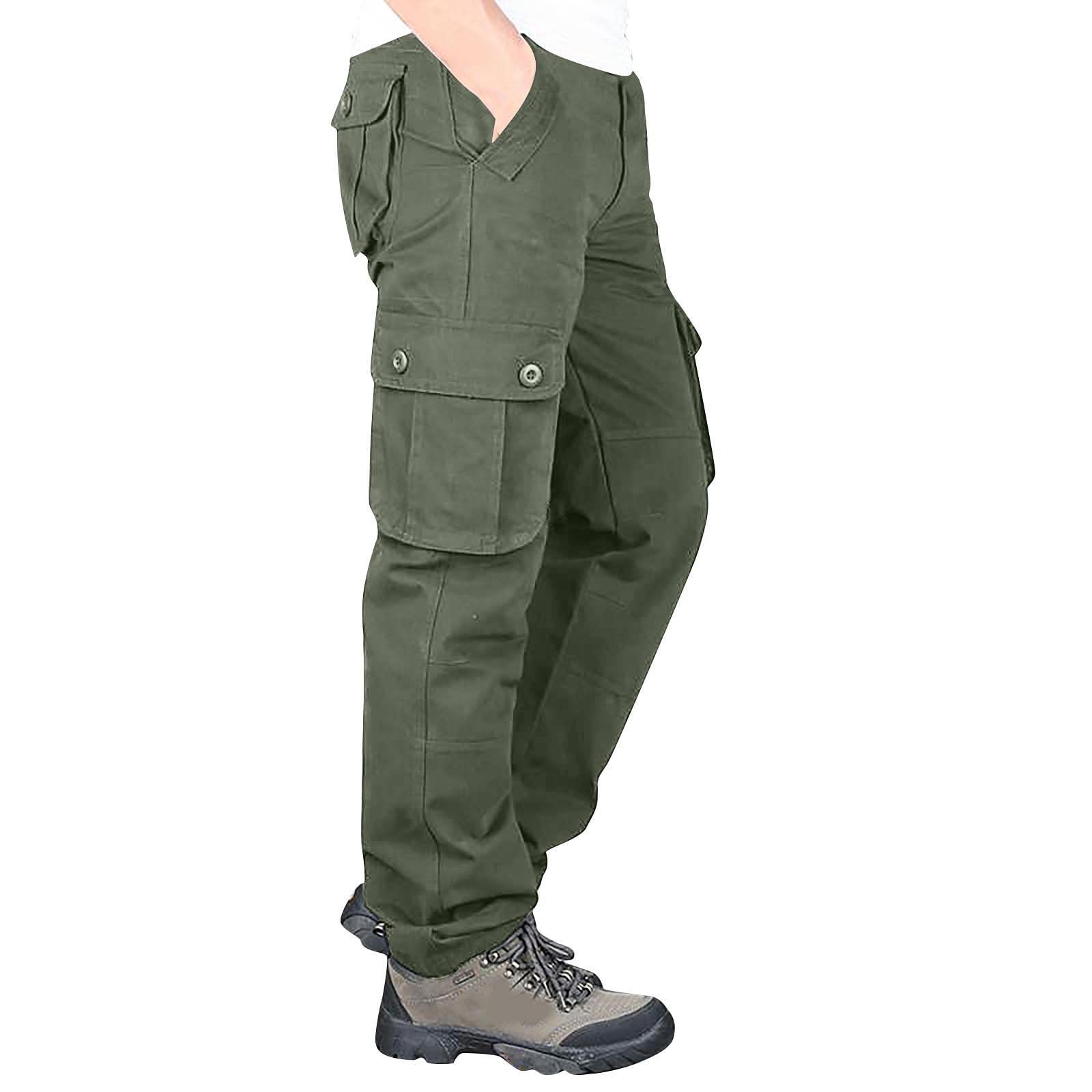 YKARITIANNA Men's Lightweight Loose Fit Cargo Pants with Multiple Pockets - Comfortable Outdoor Hiking & Work Pants for Casual Wear, Travel & Adventure Activities