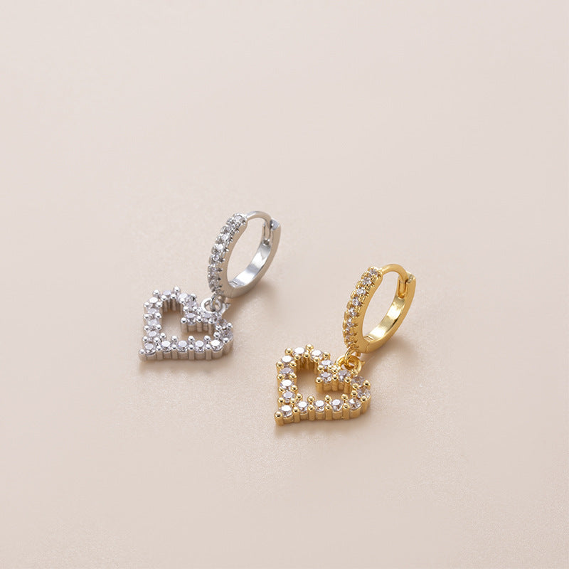 18K Gold Cartilage Huggie Earrings - Celestial Dangle Earrings for Women | HSPJ877 | Perfect for Everyday Wear, Parties & Special Occasions