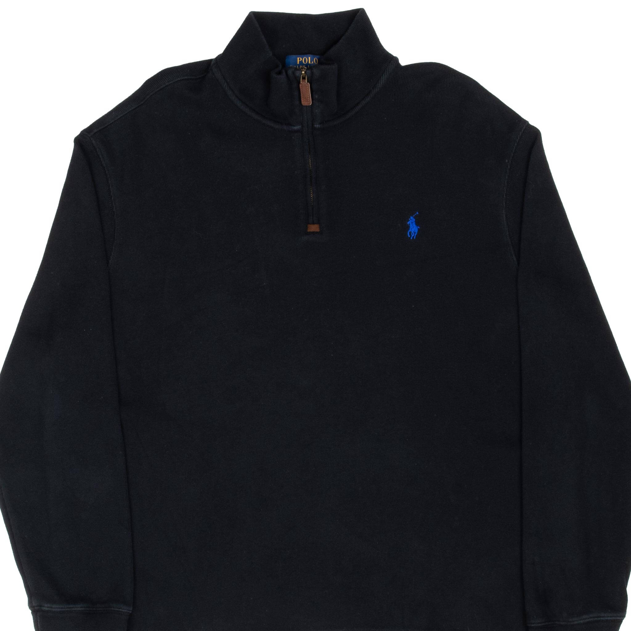 POLO RALPH LAUREN Men's Black Quarter Zip Sweater Size XL - Casual Office Wear & Outdoor Activities