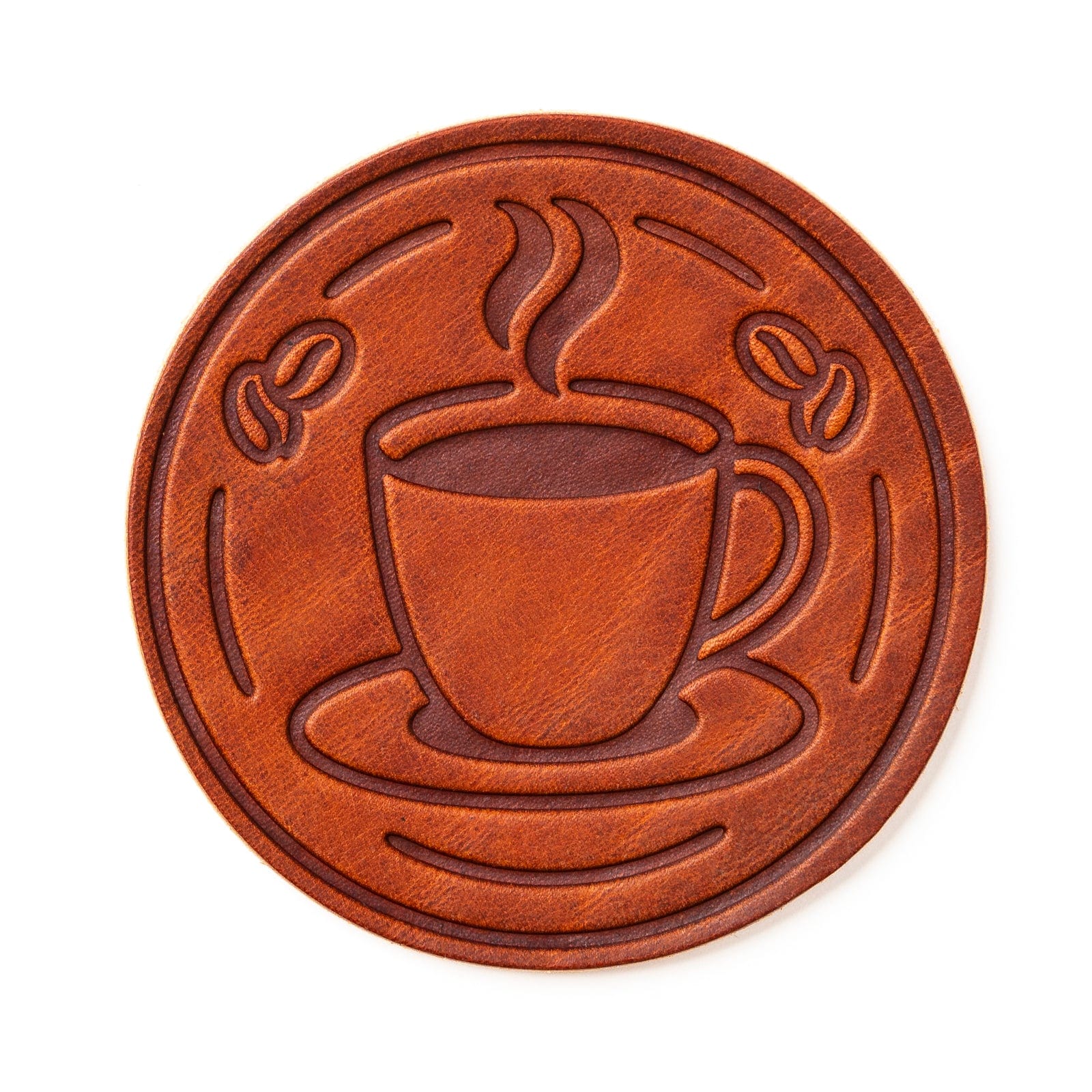 Premium Leather Coasters Set of 4 - Absorbent Drink Pads for Coffee, Tea & Wine - Elegant Home & Office Bar Accessories