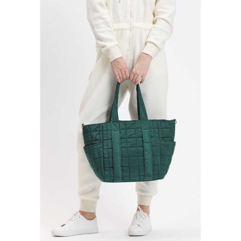 August Quilted Nylon Tote Bag for Women - Stylish & Durable Shoulder Handbag - Perfect for Work, Travel & Shopping