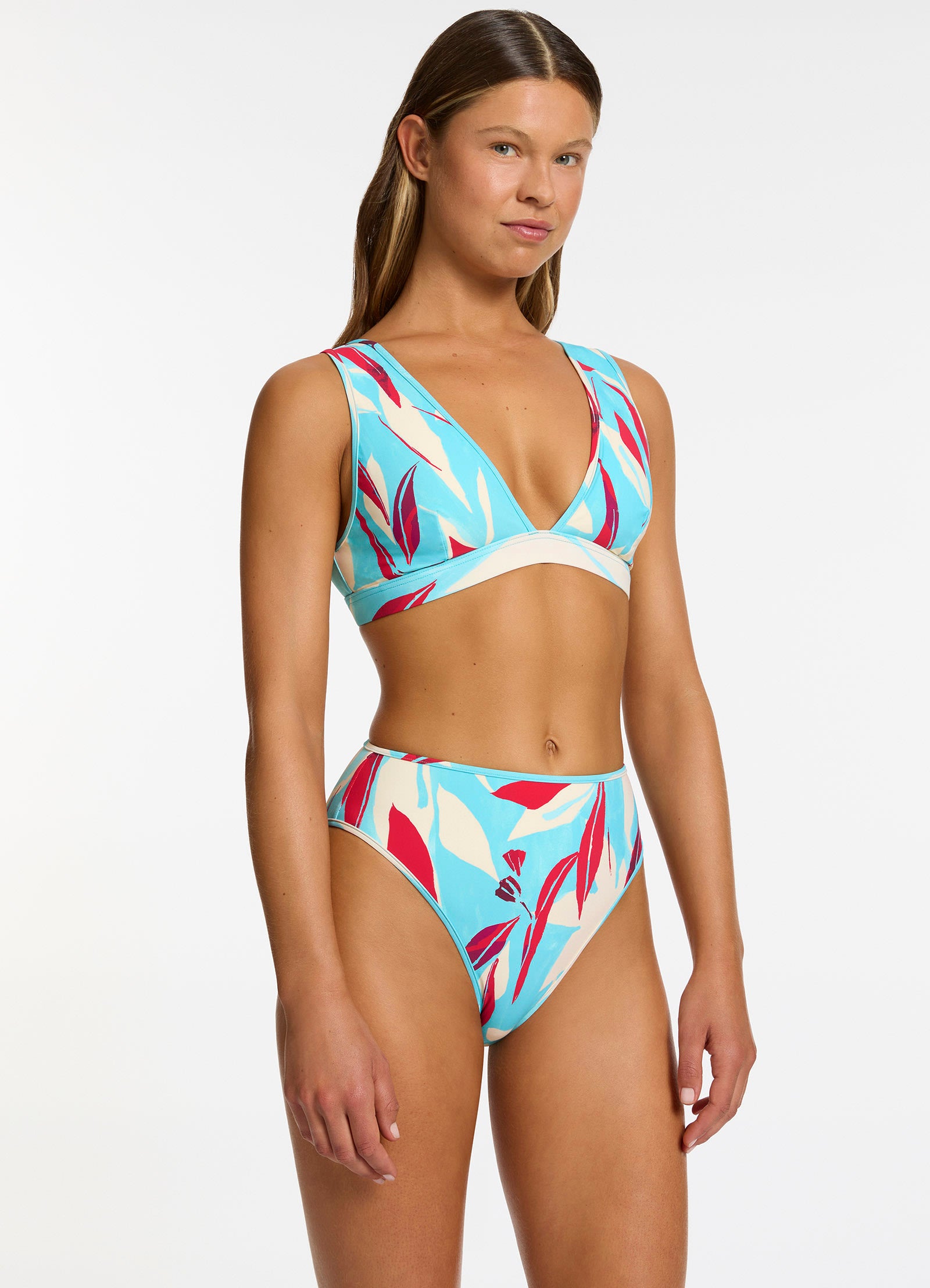 Dolce Fauna Plunge Bikini Top - Sexy Swimwear for Women, Perfect for Beach Vacations & Pool Parties