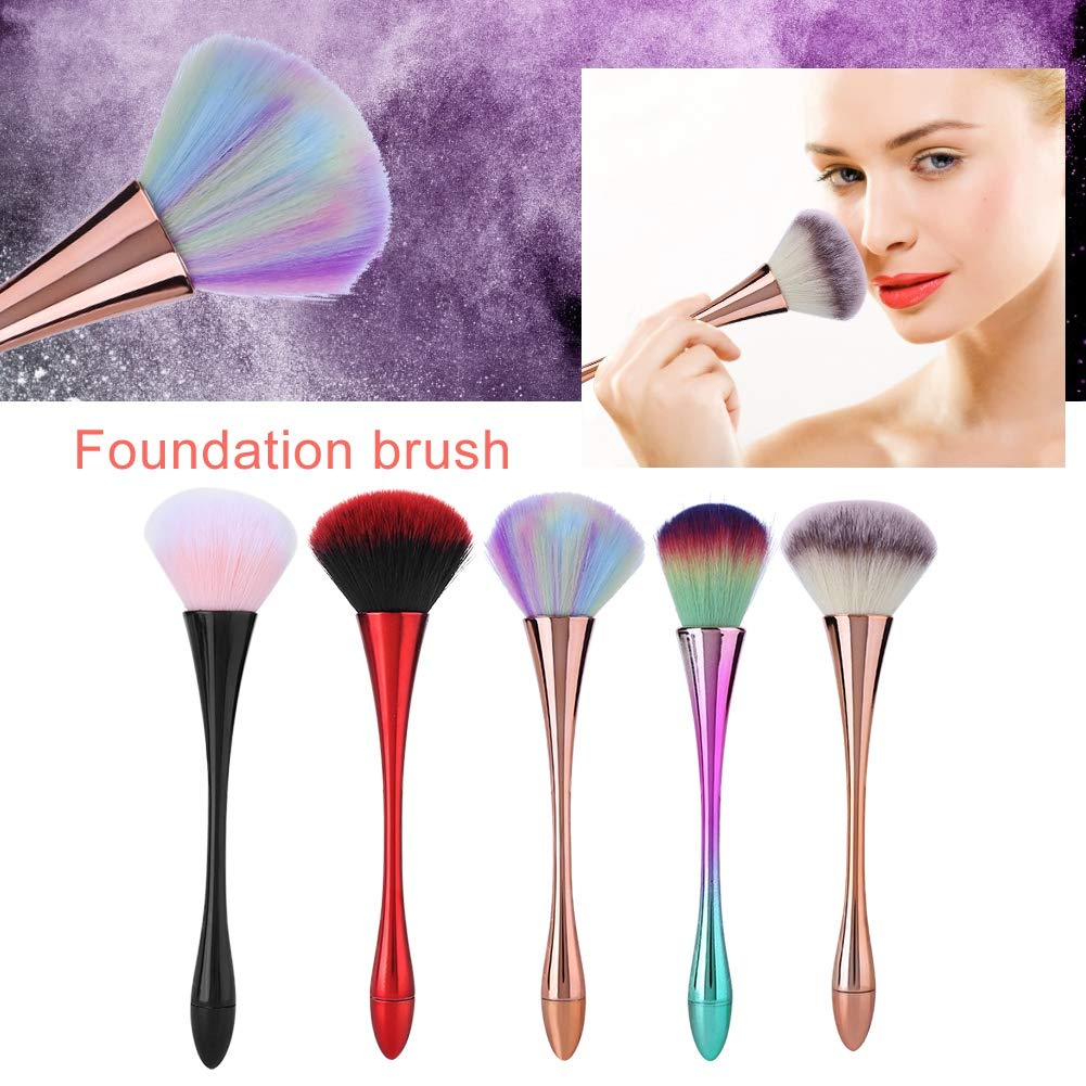 Professional Large Powder Mineral Brush - Nail Art Dust Brush & Makeup Blush Brush Set for Manicure, DIY Nails & Cosmetics Application - Perfect for Salon, Home Use & Professional Makeup Artists