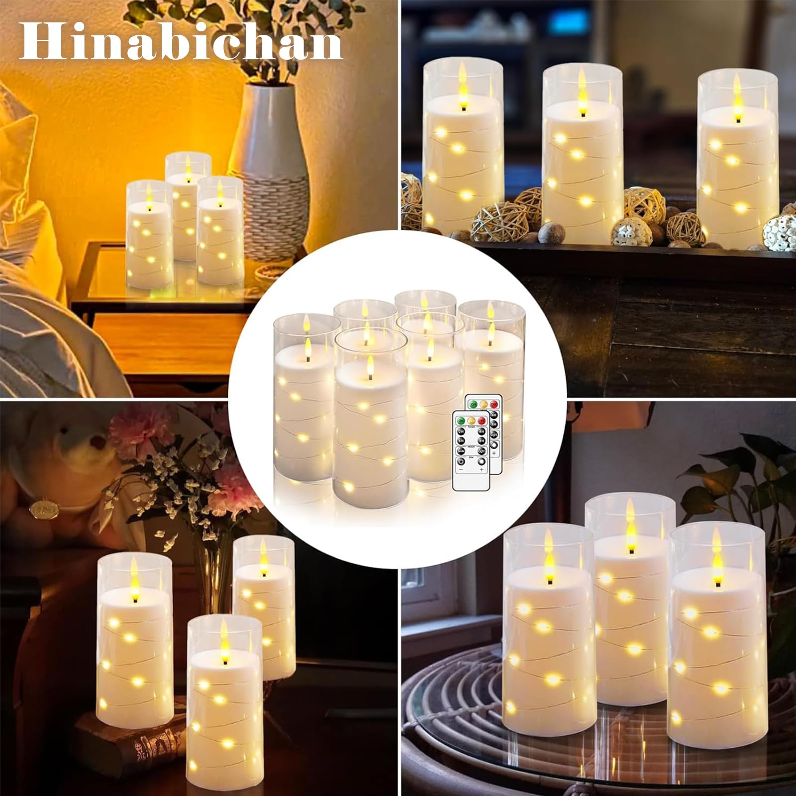 Flameless LED Candles with Remote Timer - 6pcs Battery Operated for Home Decor
