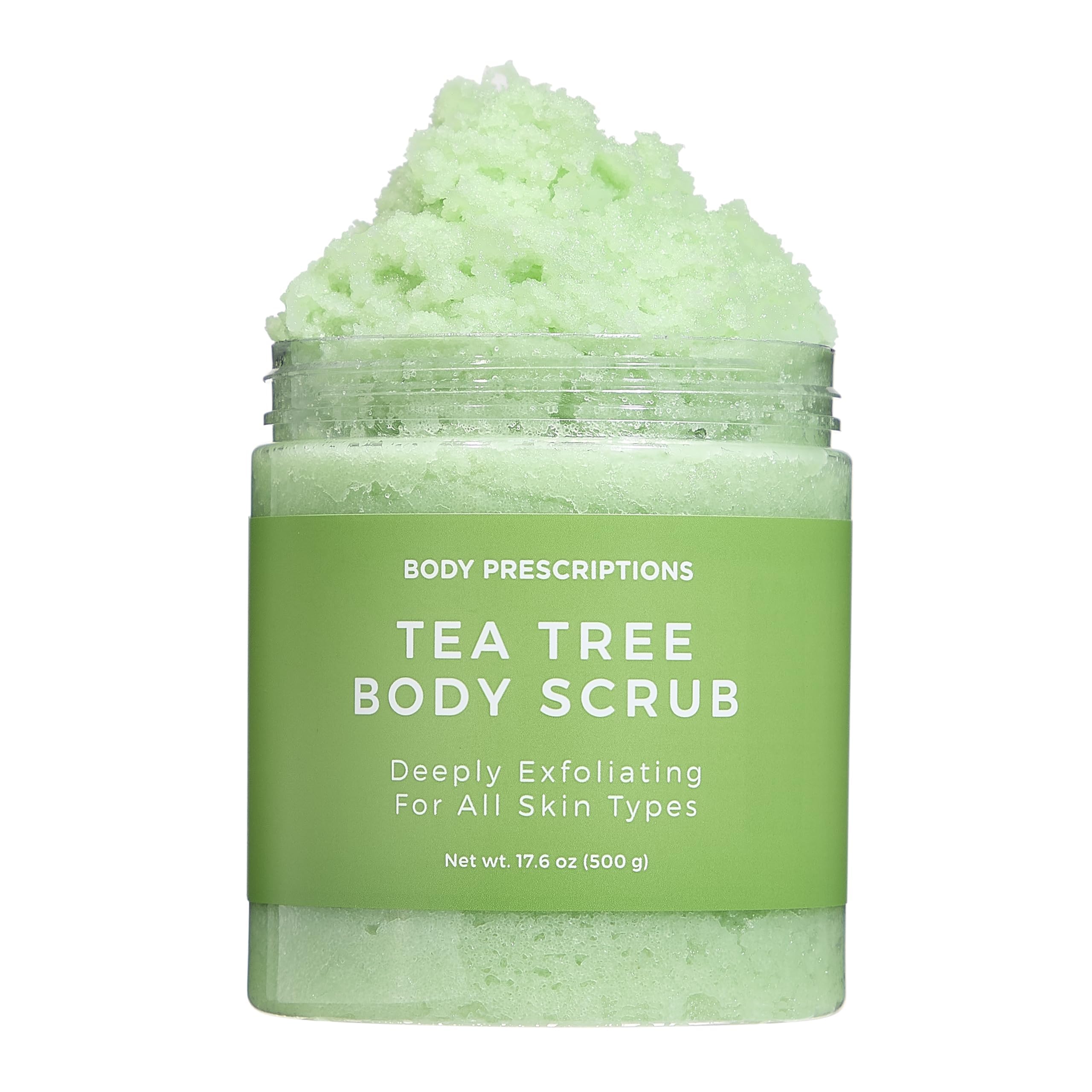 Body Prescription Deep Exfoliating Body Scrub - Cruelty-Free Formula for All Skin Types, 17.64oz - Tea Tree & Mint for Smooth Skin | Perfect for Post-Workout, Dry Skin & Spa Day Self-Care