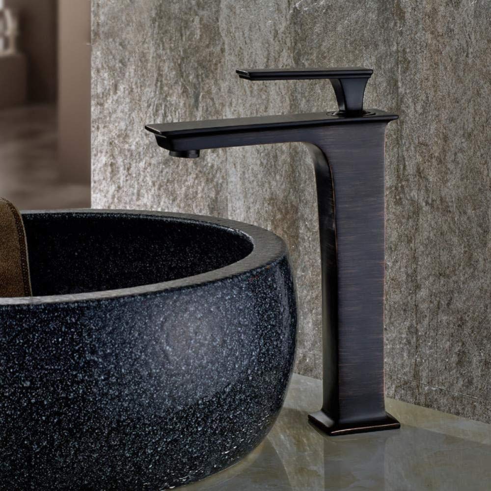 SH-CHEN Single Handle Vessel Sink Faucet - Matte Black Bathroom Sink Tap for Vanity, Lavatory & Kitchen - Perfect for Modern Home, Hotel & Commercial Spaces