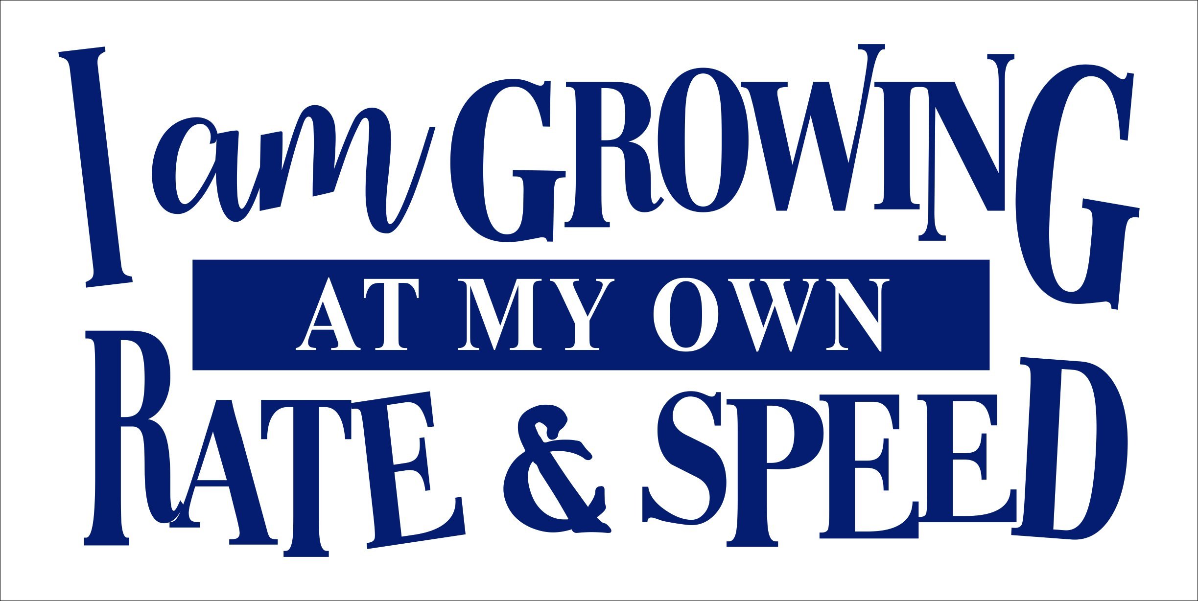 Deep Blue 23x11-Inch Growth Wall Decals for Kids' Room Decor