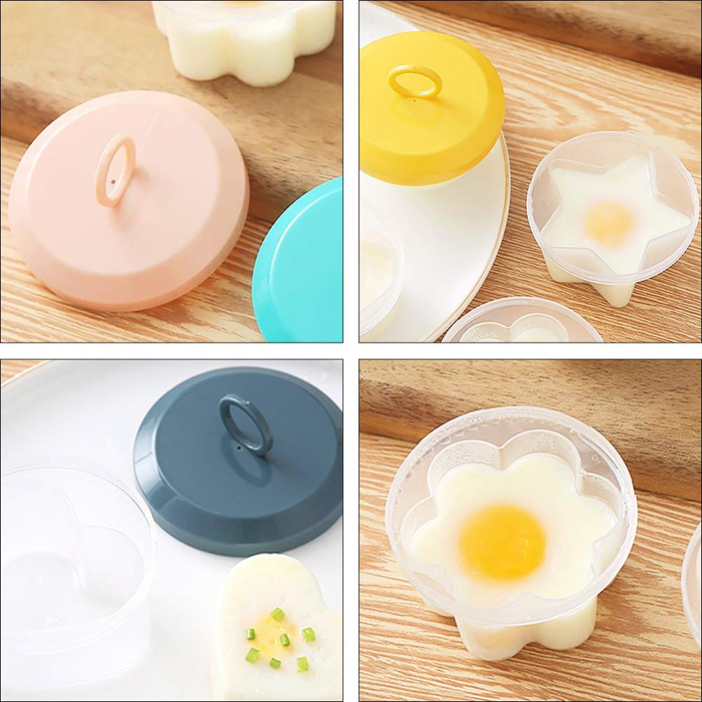 Hemoton 4-Piece Silicone Egg Bite Molds Set - Star & Heart Shaped Steamer for Instant Pot, Pressure Cooker & Microwave - Includes Free Silicone Basting Brush - Perfect for Meal Prep, Keto & Low-Carb Breakfasts