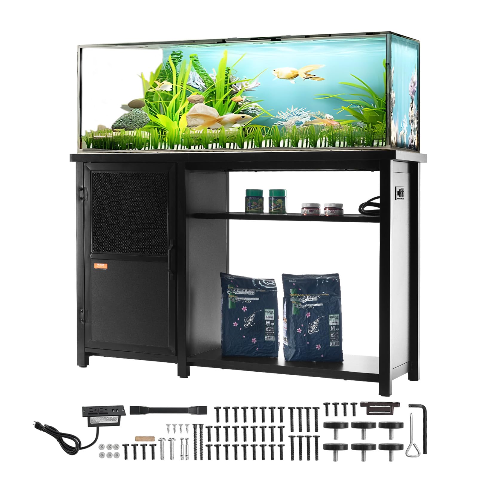 VEVOR 75 Gallon Aquarium Stand - Heavy Duty Steel & MDF Fish Tank Stand for Reptiles & Turtles (52