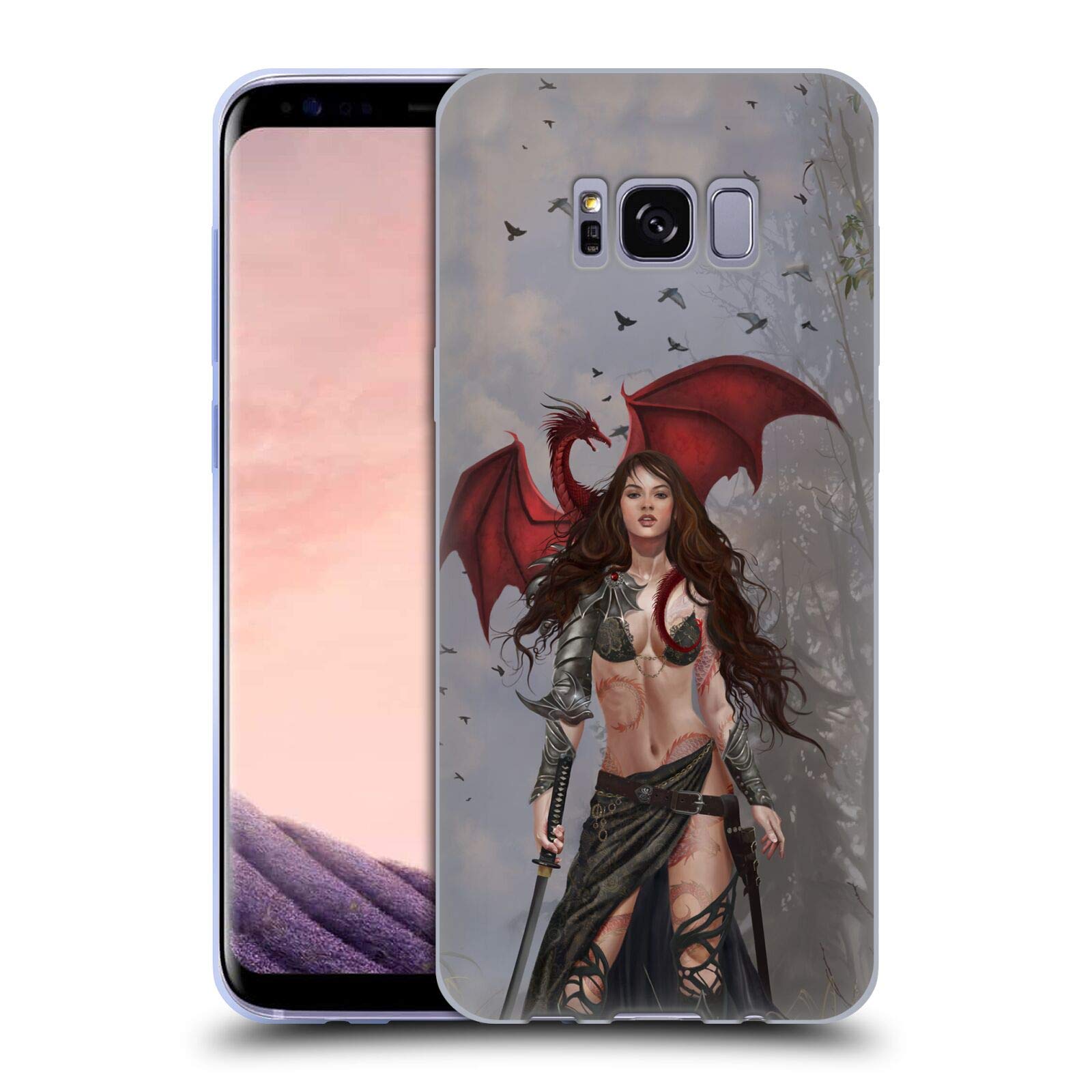Head Case Designs Officially Licensed Nene Thomas Dragon Witch Warrior Sword Gothic Soft Gel Case for Samsung Galaxy S8 - Perfect for Cosplay, Fantasy Lovers & Gothic Style Protection