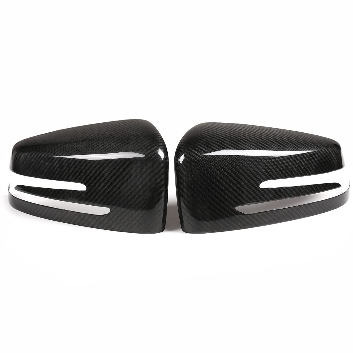 Real Carbon Fiber Mirror Caps for Mercedes C/E/A Class W204 W176 W212 GLA X156 CLA W117 CLS W218 - Side Rearview Mirror Cover Stickers & Protective Accessories - Upgrade Your Luxury Car's Style & Protection