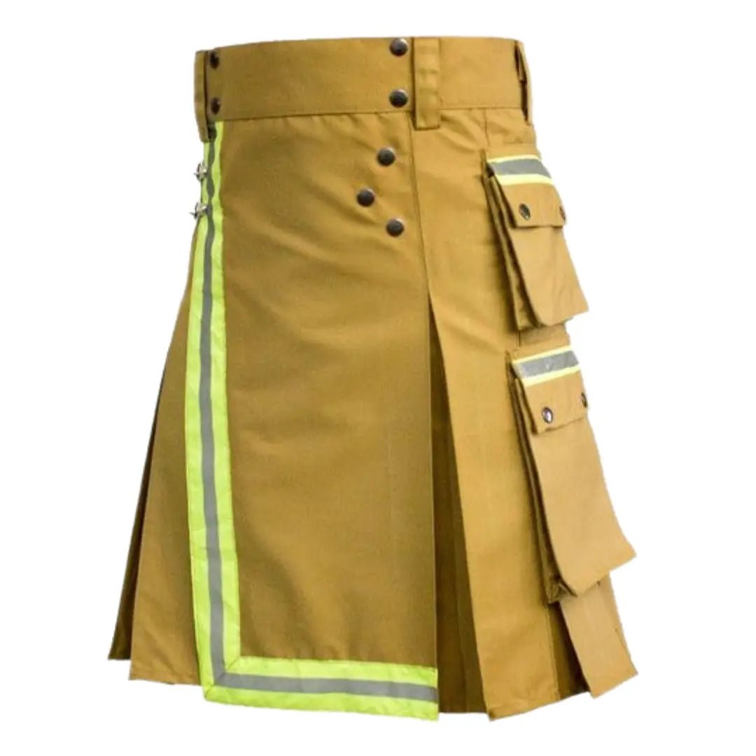 Firefighter Cargo Utility Kilt - Tactical Men's Skirt with Multiple Pockets for Outdoor Work & Adventure | Perfect for Firefighters, Hiking, Camping & Ren Faires
