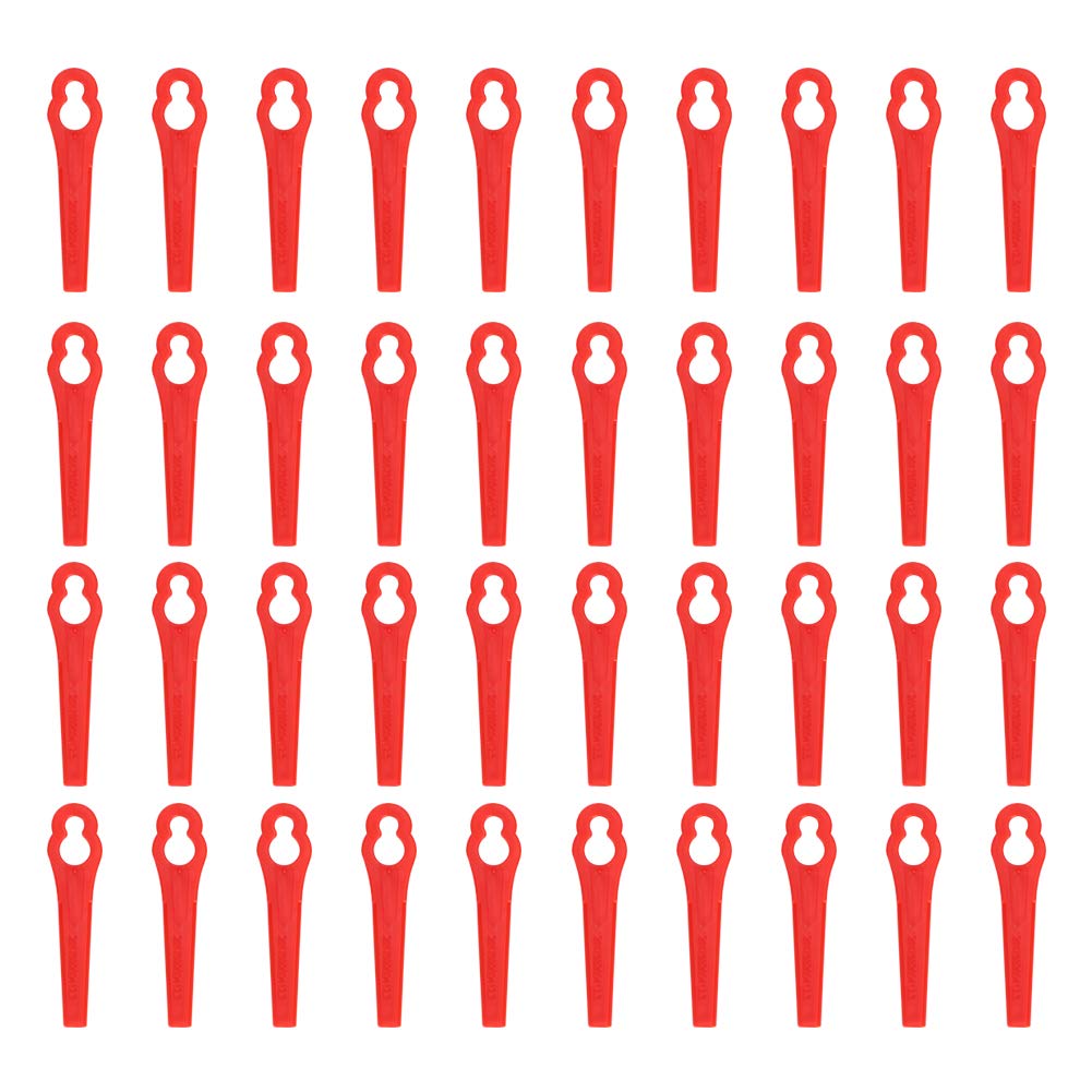 40 Pcs Replacement Plastic Grass Trimmer Blades - Cordless Lawn Mower Cutter Blades for Shrub Trimmers & Edgers - Durable Weed Removal Tool for Gardeners - Perfect for Yard Maintenance, Landscaping & DIY Lawn Care