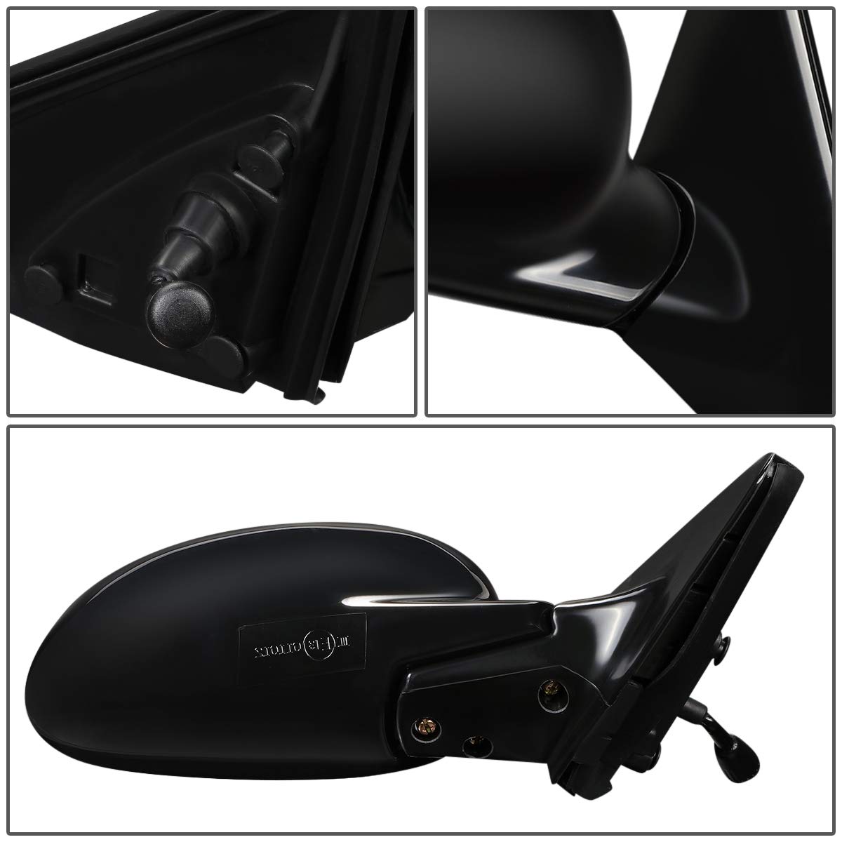 DNA Motoring OEM-MR-HO1321109 Right Side View Mirror Manual Adjustment Compatible with 1992-1995 Honda Civic - Perfect for Replacement & DIY Car Repair