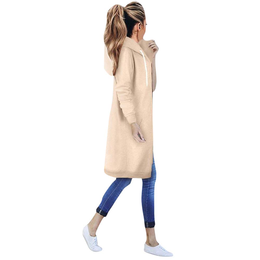 Women's Fleece Oversized Jacket - Warm Long Open Front Zippered Sweatshirt | Lands End Plus Size Outerwear | Perfect for Winter, Casual Wear & Outdoor Activities