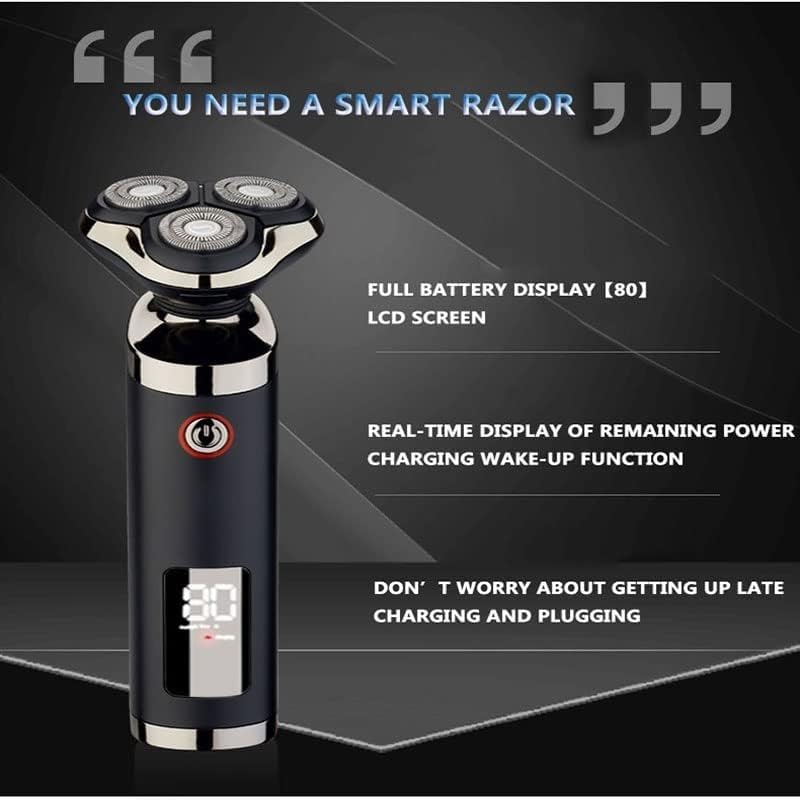 Men's Electric Razor with Digital Display - USB Rechargeable Waterproof Body & Beard Trimmer for Smooth Shaving - Perfect for Travel, Gym & Daily Grooming Routine