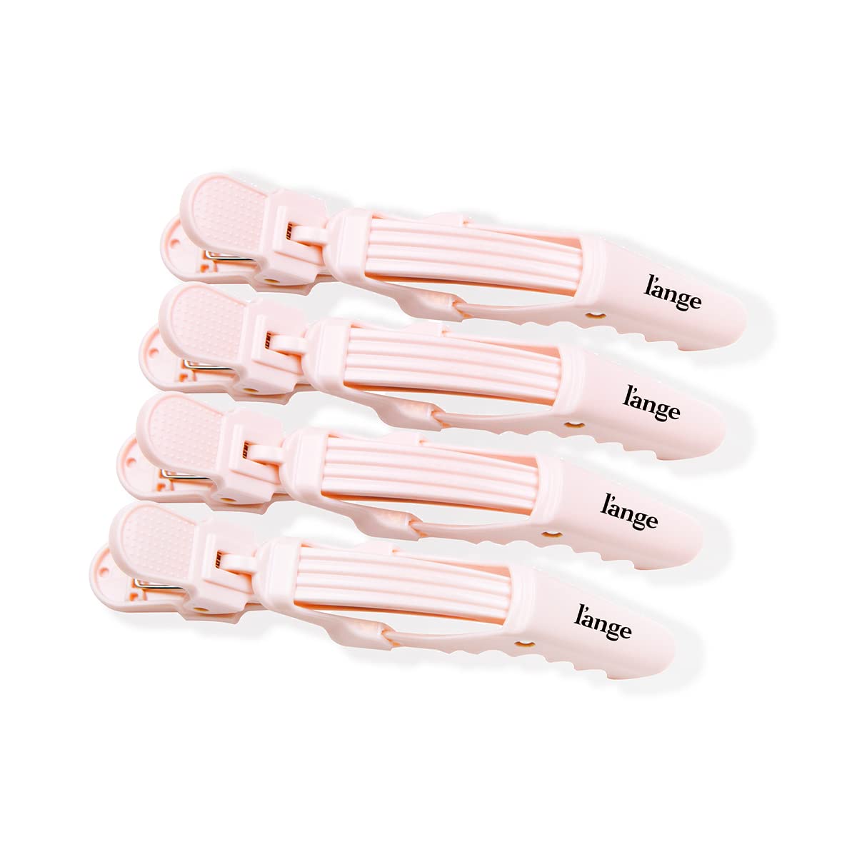 L’ange Alligator Hair Clips Wide Teeth Double-Hinged Design for Sectioning & Securing Hair - Professional Styling Results 4-Pack (Blush) - Perfect for Salon, Home Hair Styling & DIY Haircuts