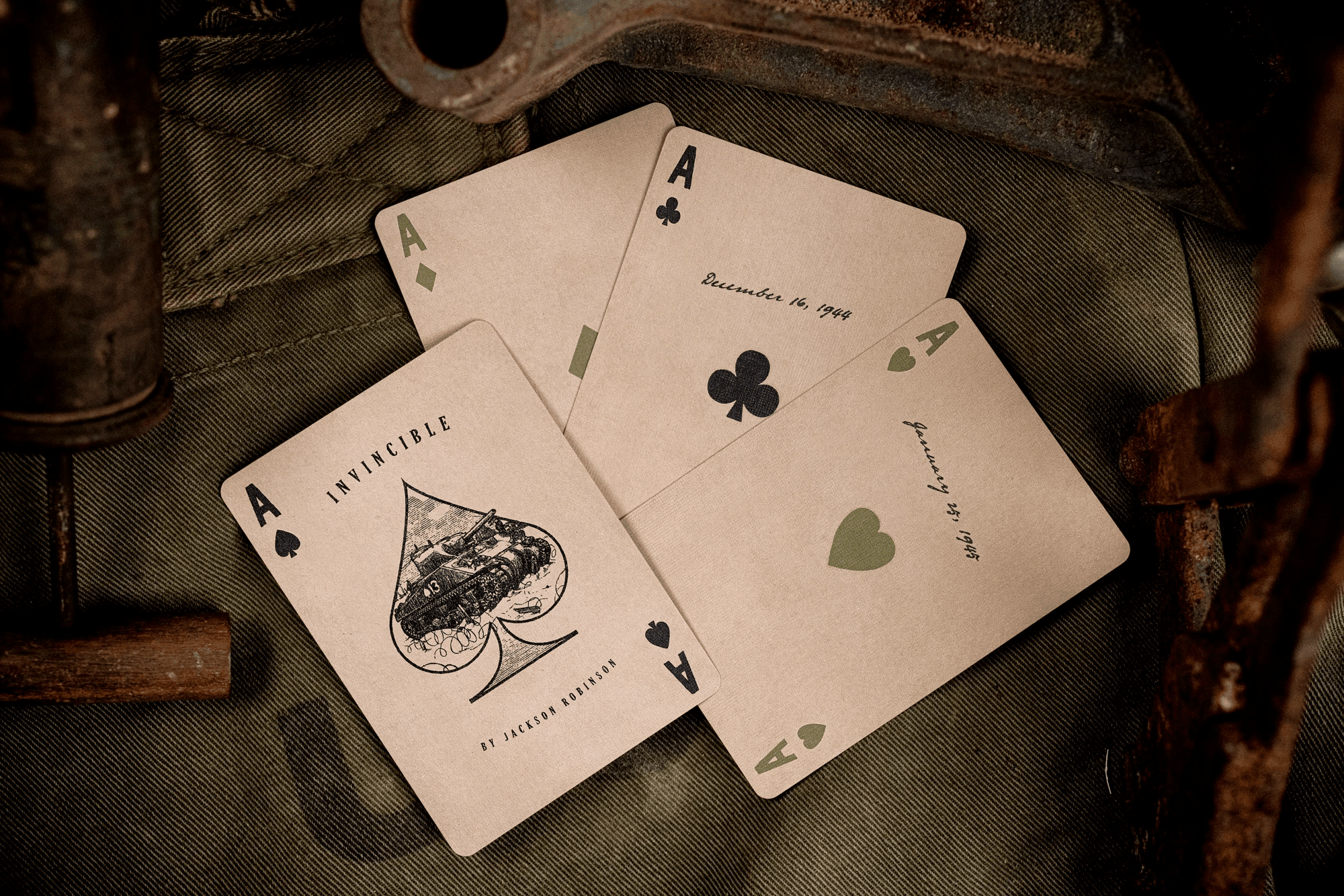 Invincible Sherman Tank Playing Cards - WW2 Military Themed Deck for Poker, Magic Tricks & Collectors | Perfect for Game Nights & History Enthusiasts