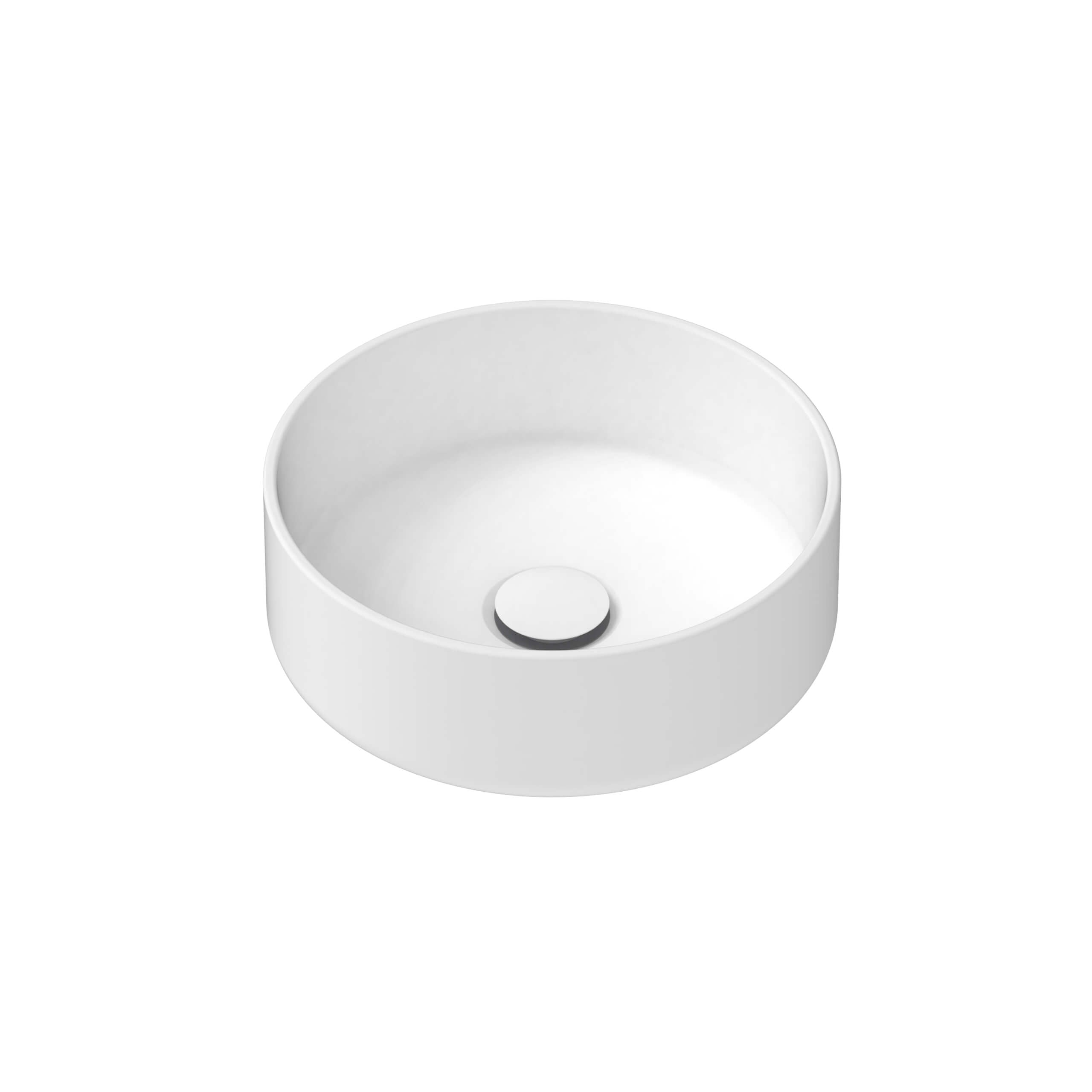 ADP Maggie Gloss White Above Counter Bathroom Sink - Modern Vanity Basin for Small Spaces, Powder Rooms & Guest Baths