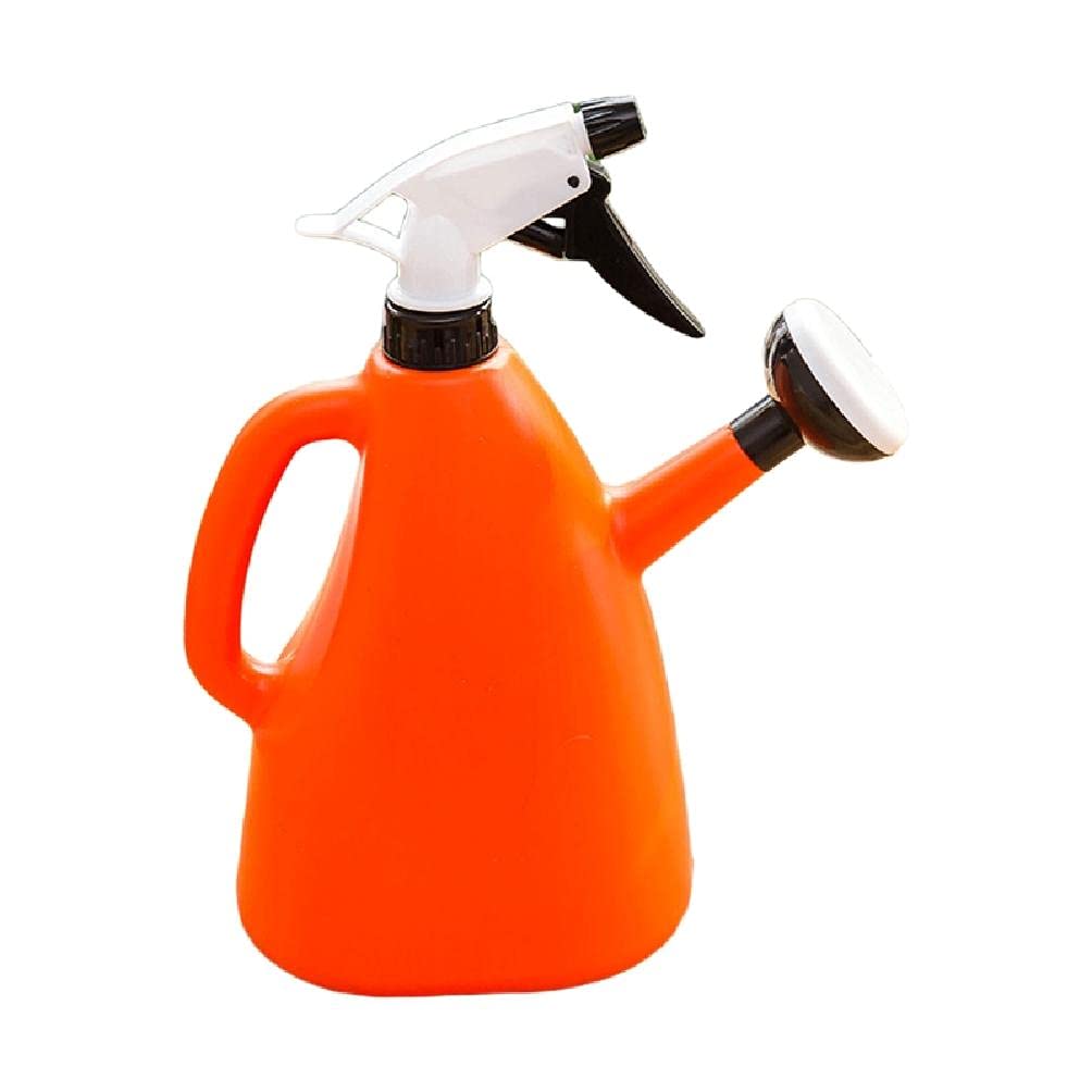 Dual Purpose Press Watering Can - Large Capacity Garden Watering Can with Round Spout & Manual Irrigation Spray Bottle for Indoor/Outdoor Plants | Portable Flower Watering Can for Home Gardening, Lawn, and Greenhouse Use