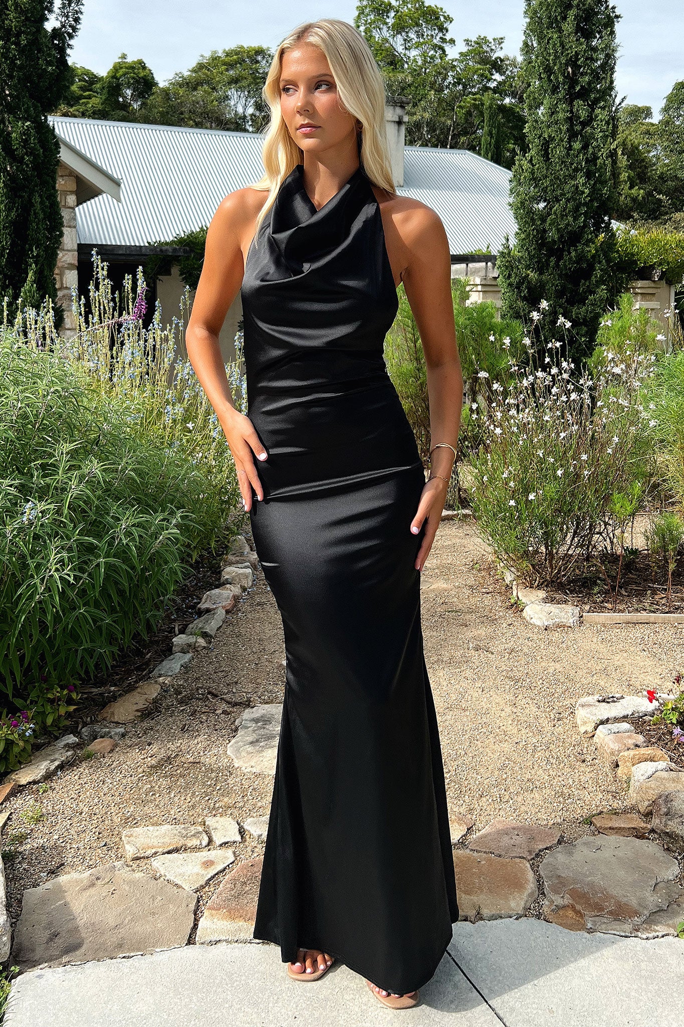 Corwin Maxi Dress in Black - Elegant Long Flowy Dress for Women | Perfect for Summer, Beach, Parties & Casual Wear