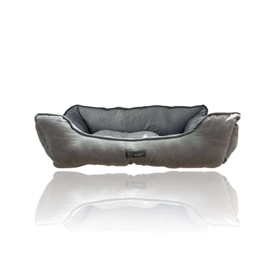 NANDOG Soft Dog Bed for Large Breeds - Reversible Plush Pet Bed (35