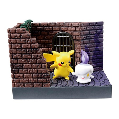 Pokemon Town Back Alley at Night 3-Inch Re-Ment Collectible Figure - Perfect for Display, Gift Giving & Anime Collections