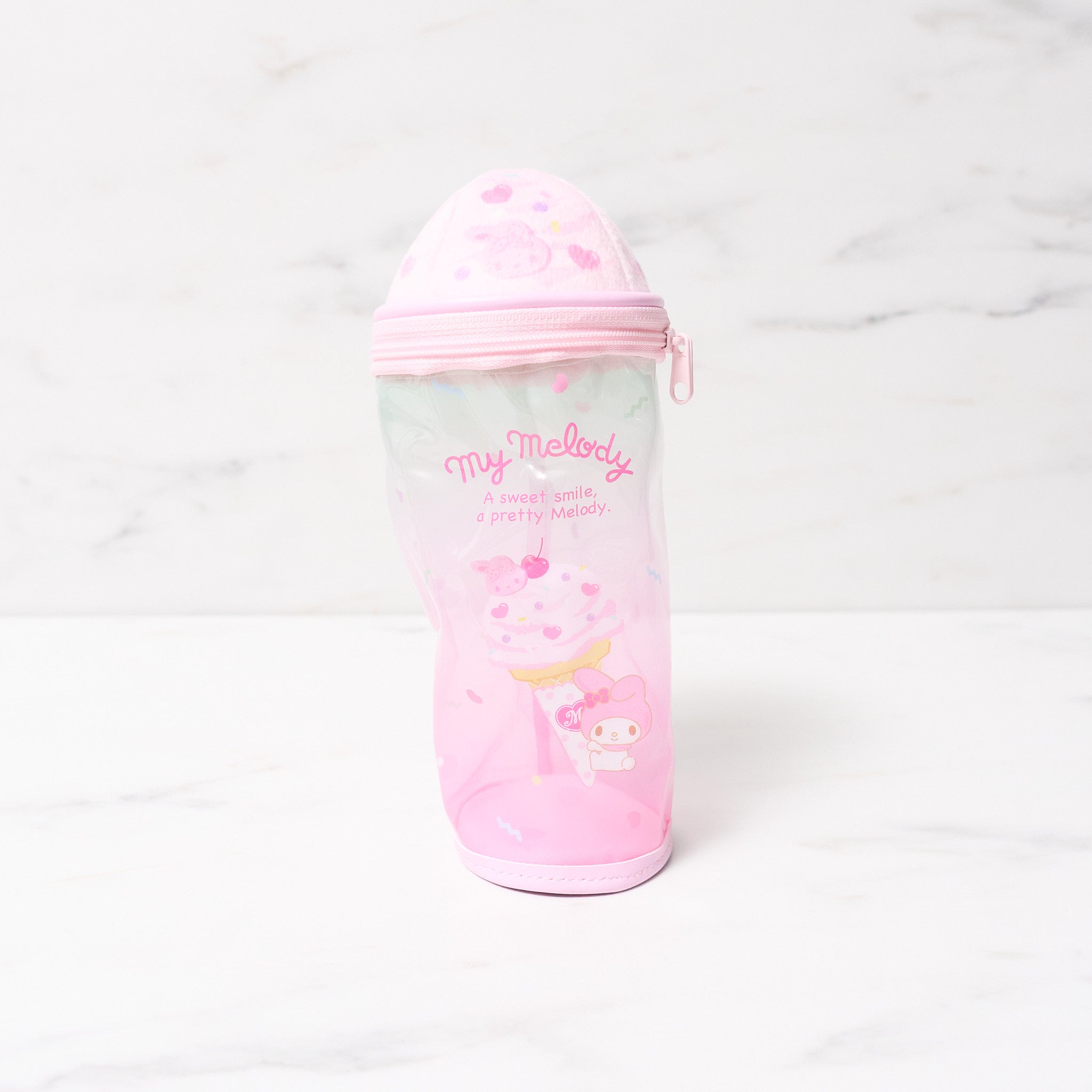 Vintage Sanrio Ice Cream Pen Case - Cute Kawaii Pencil Holder for School, Office & Home Organization