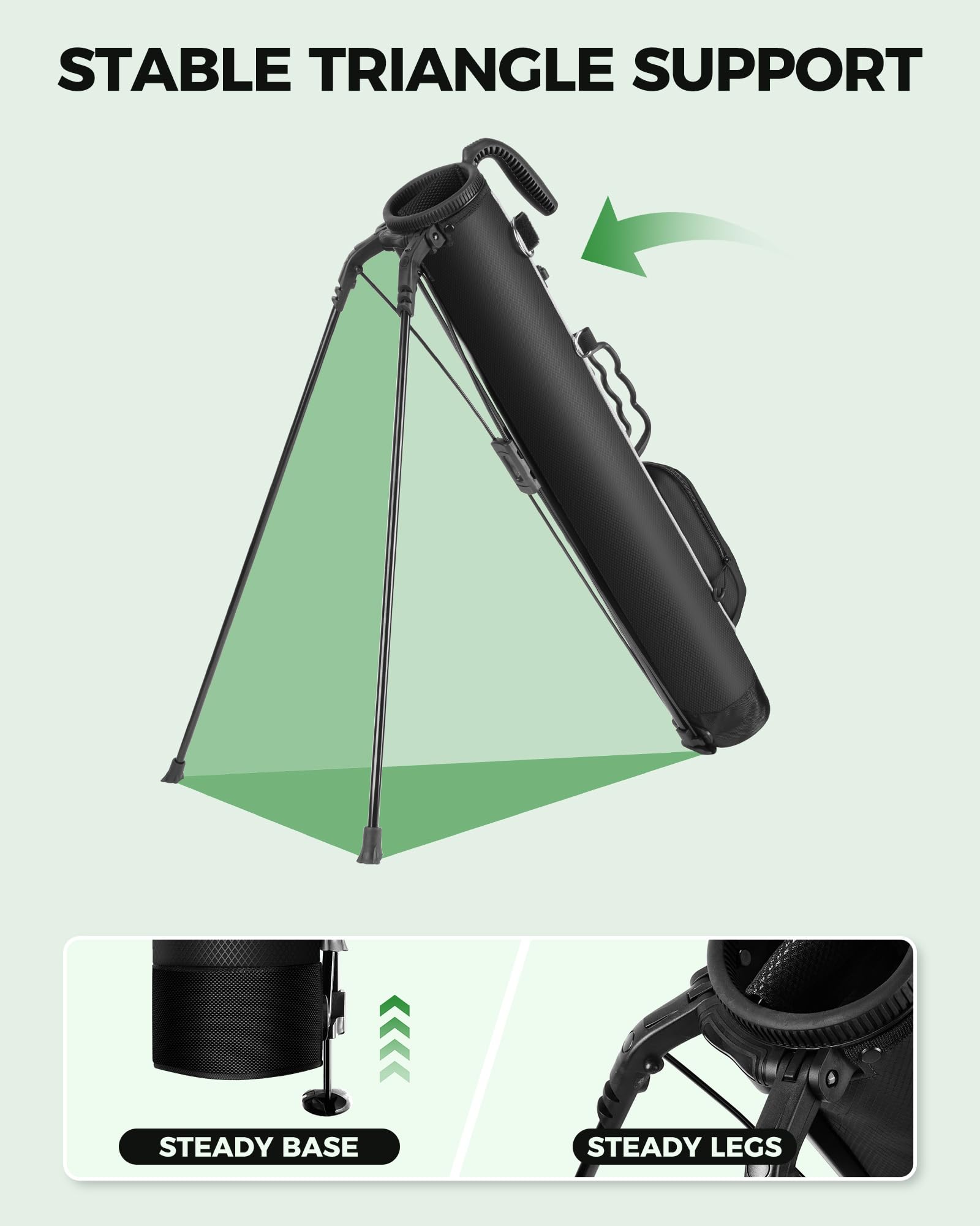 **Findway Lightweight Golf Stand Bag for Driving Range & Par 3 Courses - Portable Golf Club Carry Bag with Ball Holder & Multiple Pockets for Men & Women - Perfect for Practice, Travel & Executive Golfing**