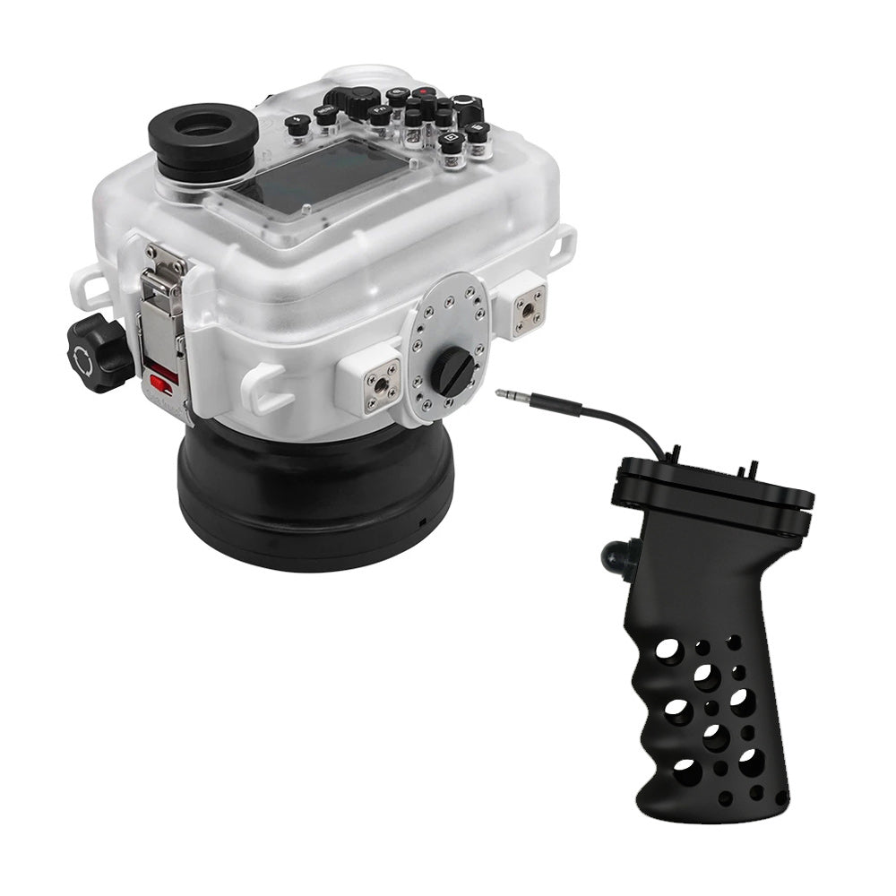 SeaFrogs Underwater Housing for Sony A6xxx Series - Aluminum Pistol Grip & 6 Optical Glass Dry Dome Port (White) | GEN 3 | Perfect for Scuba Diving, Snorkeling & Underwater Photography