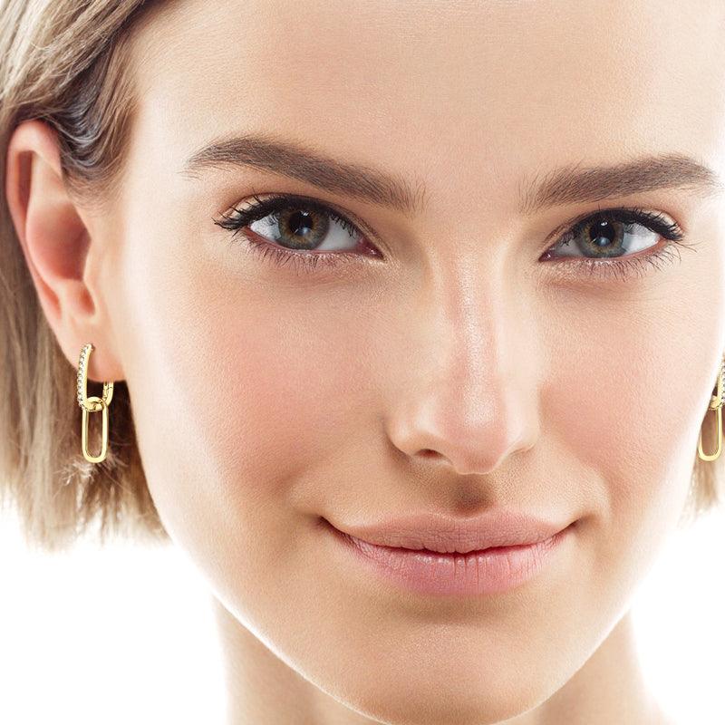 Luxury Moissanite Pavé Drop Earrings for Women - Hypoallergenic 925 Sterling Silver Dangle Earrings - Perfect for Weddings, Parties & Special Occasions