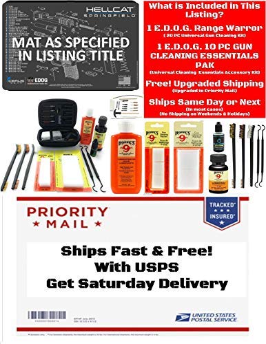 EDOG Range Warrior 27-Piece Gun Cleaning Kit - Compatible with Sig Sauer P229, Universal for .22 to .45 Caliber Pistols | Includes Schematic Mat & Tactical Accessories | Perfect for Range Maintenance & Firearm Care