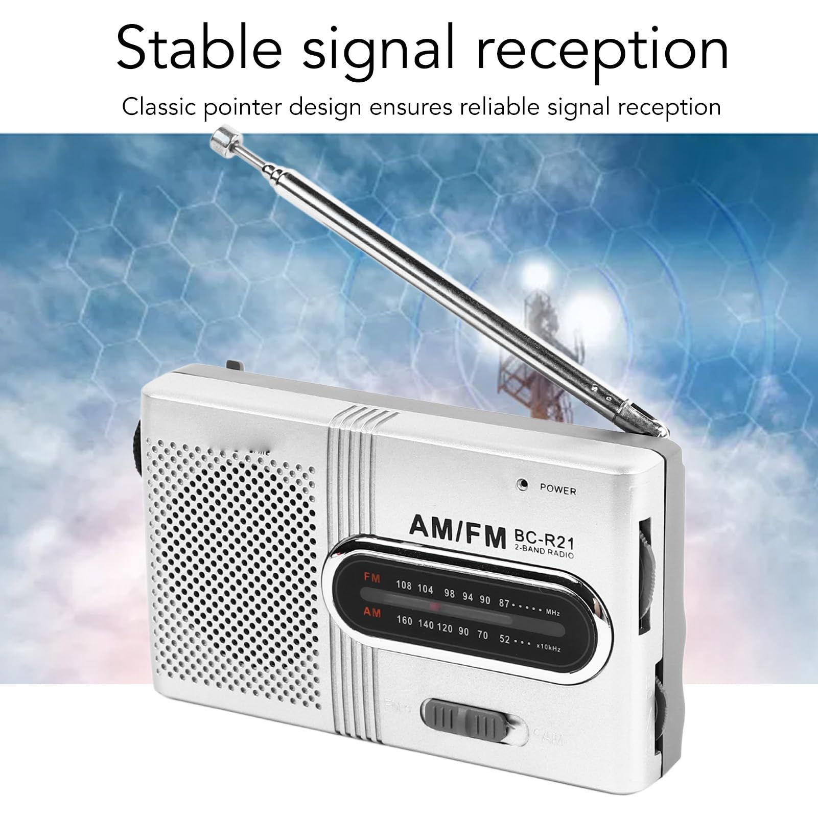 Portable AM/FM Radio with Strong Signal Reception, Battery Operated Pocket Radio with Clear Sound - Perfect for Outdoor Activities, Travel, Camping, and Morning Exercises