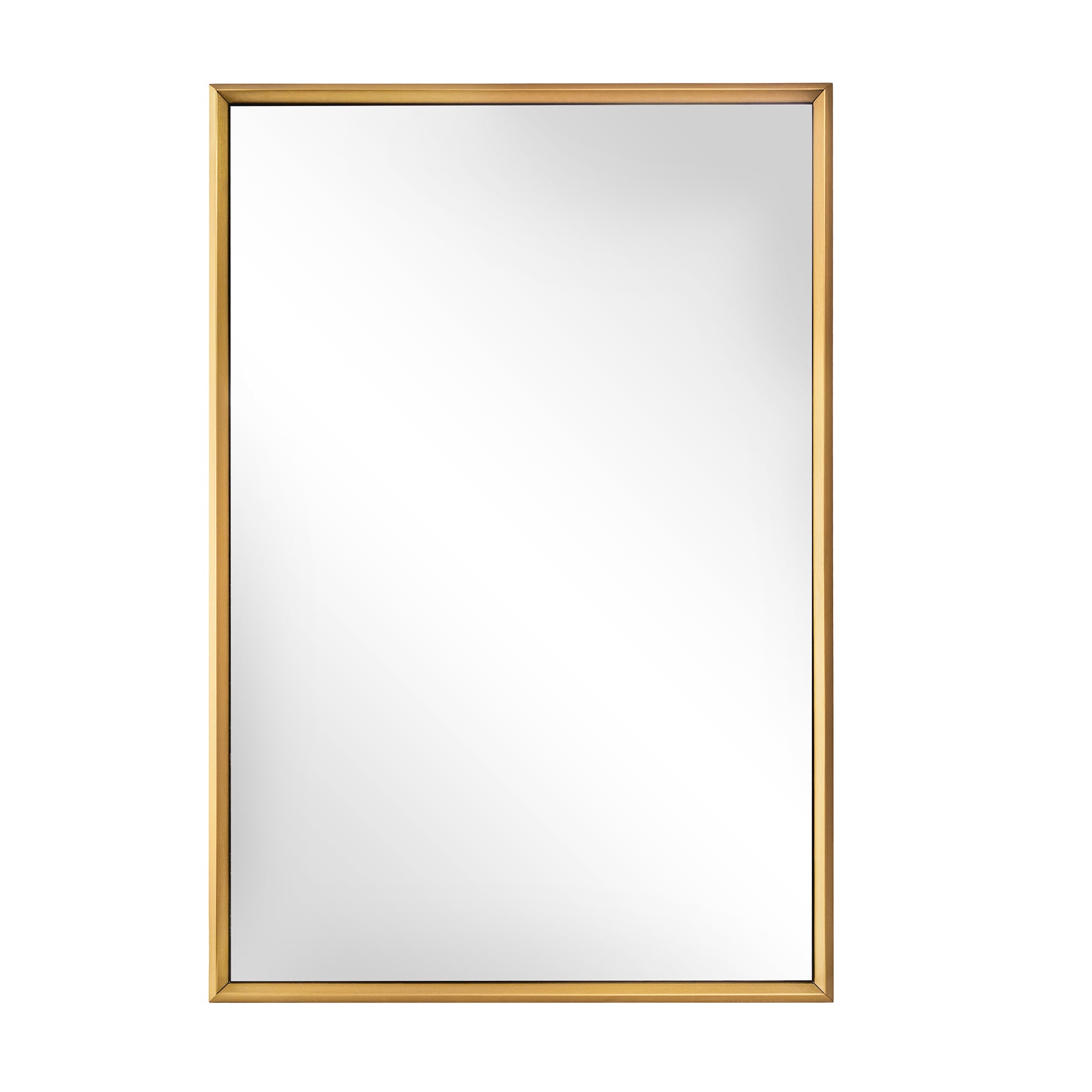 Contemporary Beveled Framed Rectangle Wall Mirror with Stainless Steel Frame - Perfect for Bathroom Vanity, Bedroom Decor & Modern Home Interior Design