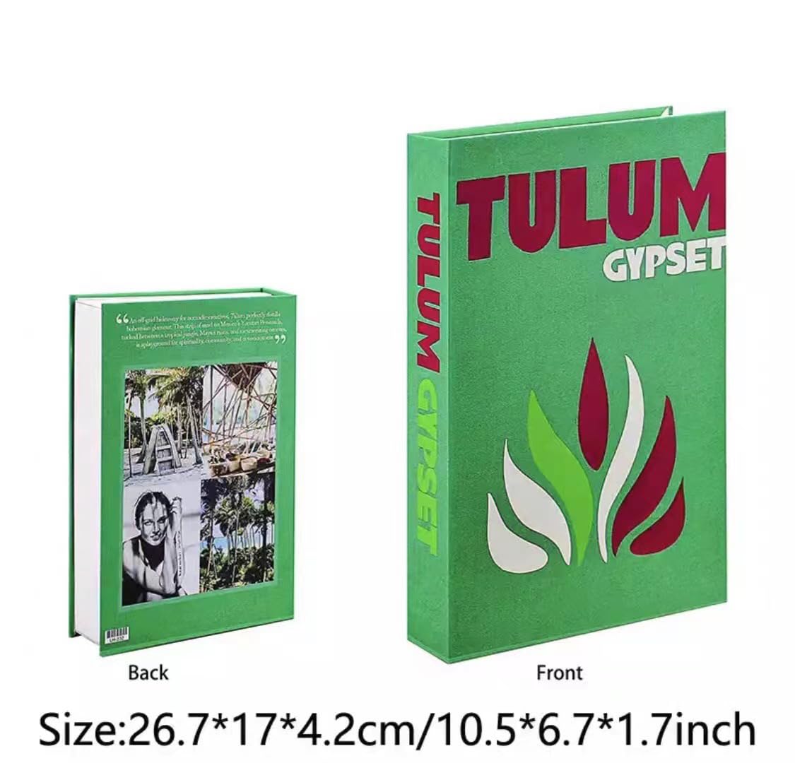 Preppy Room Decor Aesthetic - Set of 3 Green Decorative Coffee Table Books for Home Decor | Perfect for Miami-Inspired Living Rooms, Bookshelves & Stylish Interior Design