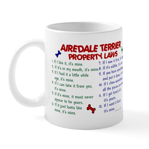 White - Airedale Terrier Property Laws 2 Mug