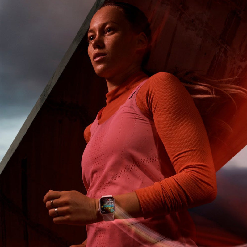 Apple Watch Series 9 (GPS) 41mm Silver Aluminum Case with Storm Blue Sport Band S/M - Perfect for Fitness Tracking & Everyday Wear