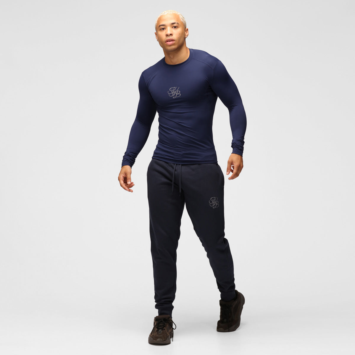 Premium TKB Men's Navy Blue Organic Cotton Joggers - Comfortable Lounge Pants for Home, Gym & Casual Wear