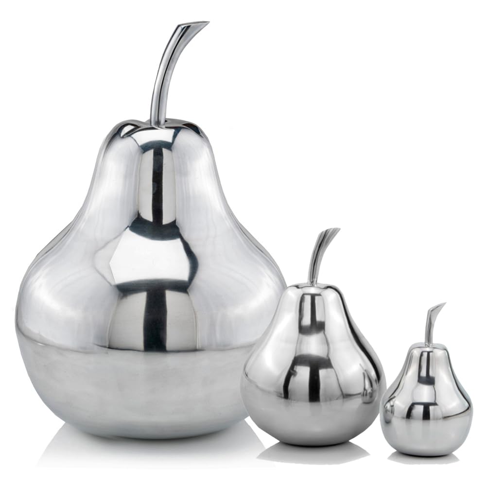 Modern Day Accents 3663 Pera XL Polished Silver Pear Sculpture - 11