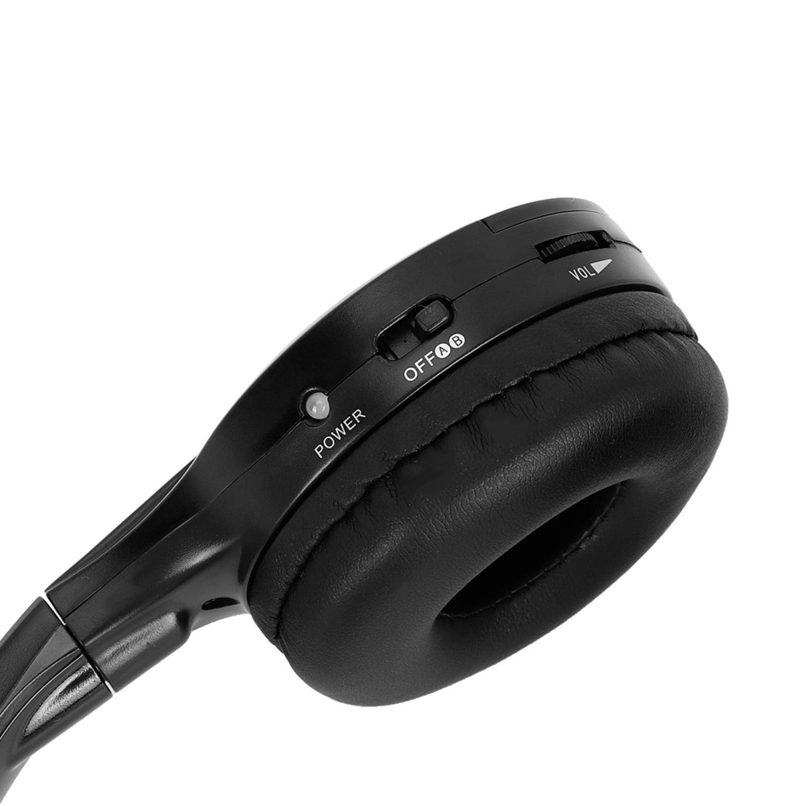 Yctze Espace 4 Wireless IR Infrared Stereo Headphones - 2 Channel Car DVD Headrest Headset for Road Trips & Family Travel - Perfect for Long Drives and In-Car Entertainment