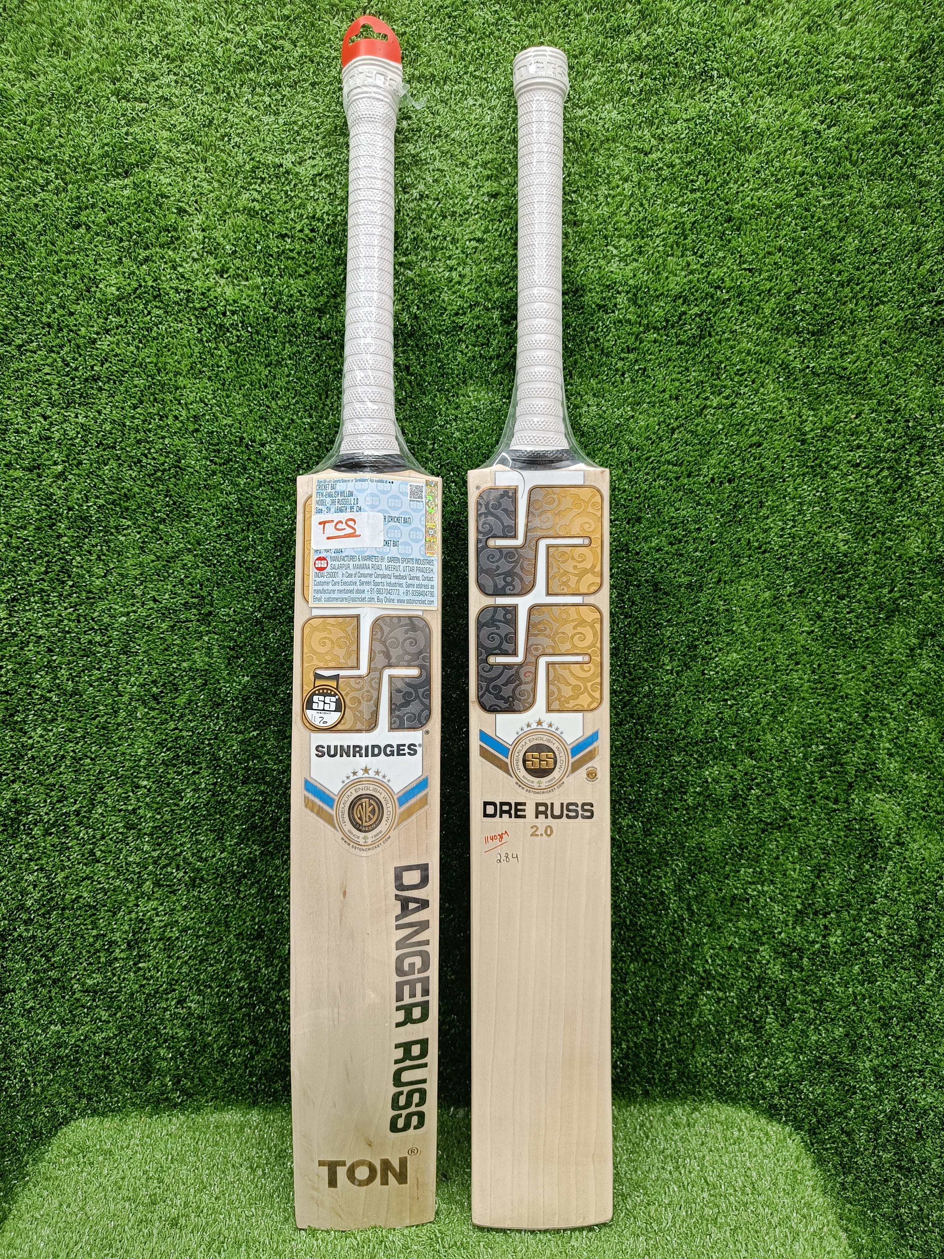 SS Dre Russ 2.0 Big Hitter English Willow Cricket Bat - Professional Grade Cricket Equipment for Matches & Training | Perfect for League Play & Practice Sessions