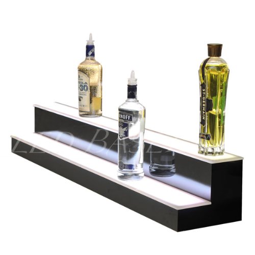 2-Tier LED Lighted Liquor Bottle Display Shelf - 56