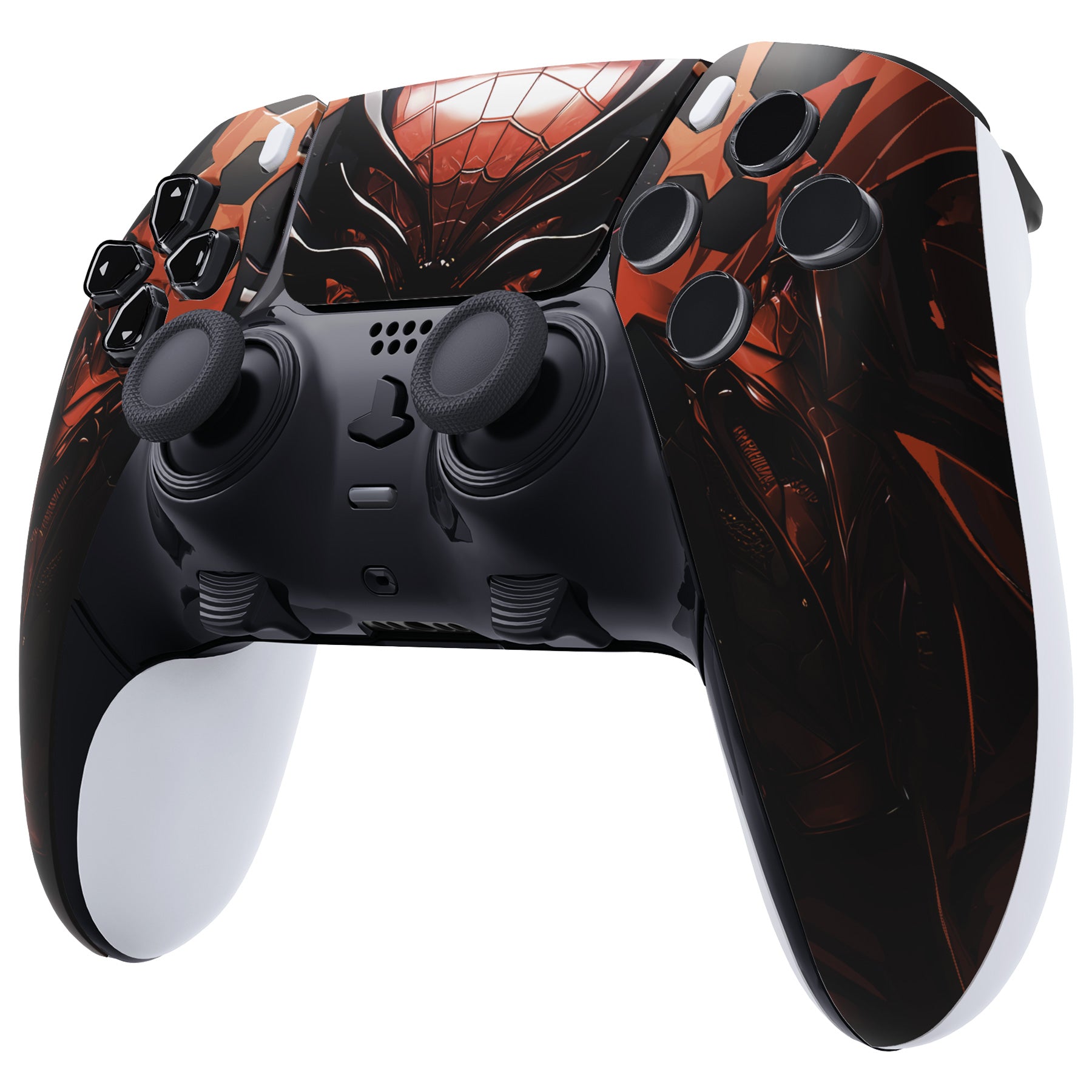 eXtremeRate Spider Armor Left & Right Front Housing Shell with Touchpad for PS5 Edge Controller - DIY Replacement Faceplate & Custom Touch Pad Cover (Model: MLREGT009) | Perfect for Gaming, Customization & Controller Protection